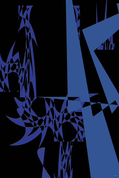 Blue angel art abstract design 138 Digital Download