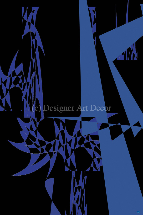 Blue angel art abstract design 138  Print