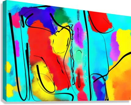 Abstract line art the 18th version 3 horizontal   Canvas Print