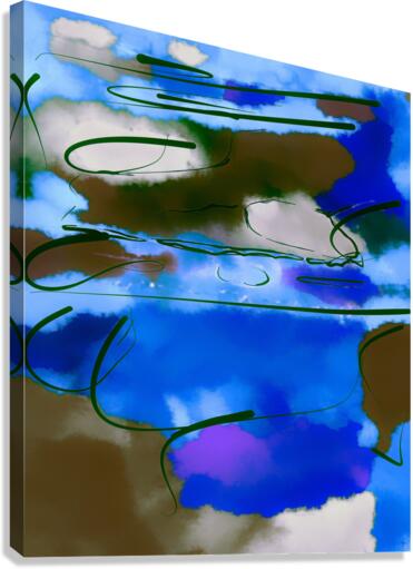Abstract line art the 18th  version 2 vertical  Canvas Print