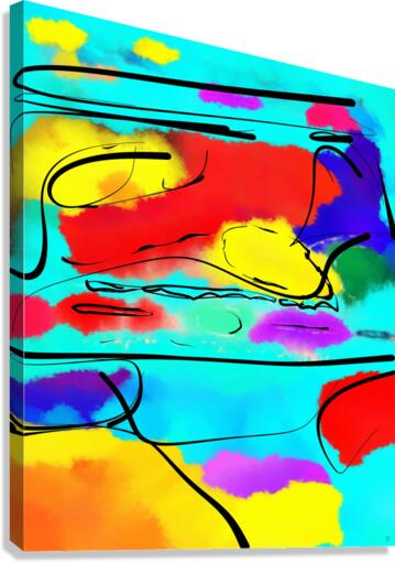 Abstract line art the 18  version 3 vertical  Canvas Print