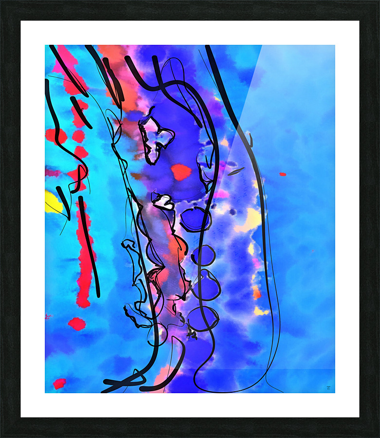 Abstract line art the 13th vertical  Framed Print Print