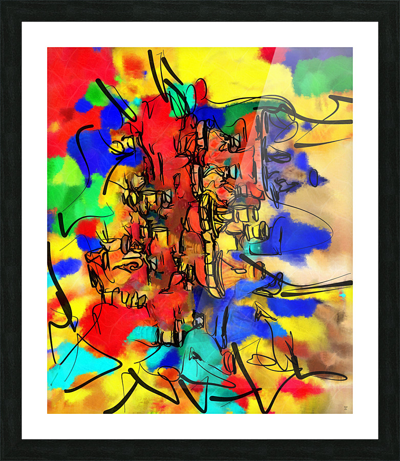 Abstract line art the 2nd vertical  Framed Print Print