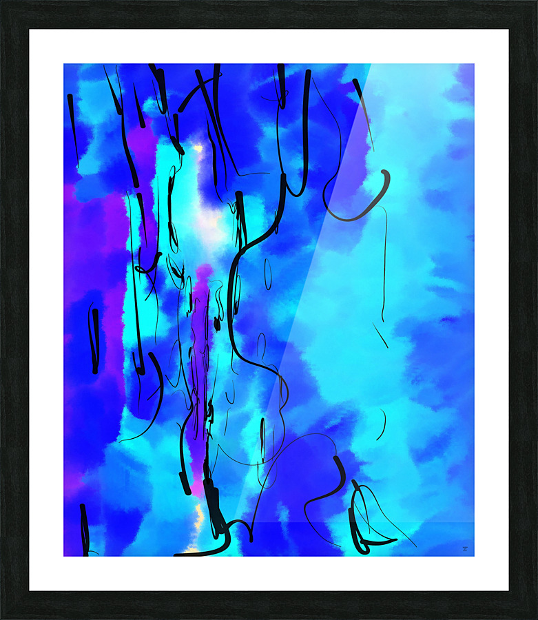 Abstract line art the 17th vertical  Framed Print Print