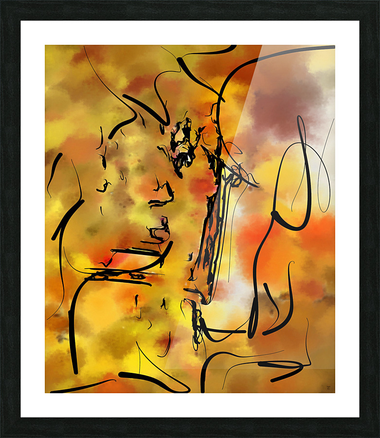 Abstract line art the 4th vertical  Framed Print Print