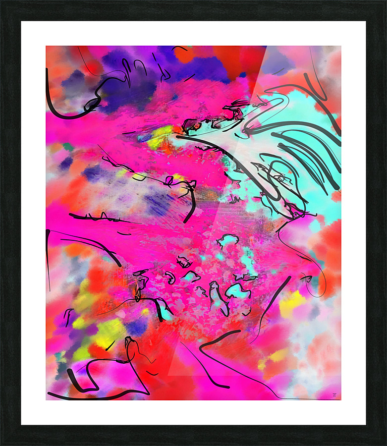 Abstract line art the 12th vertical  Framed Print Print