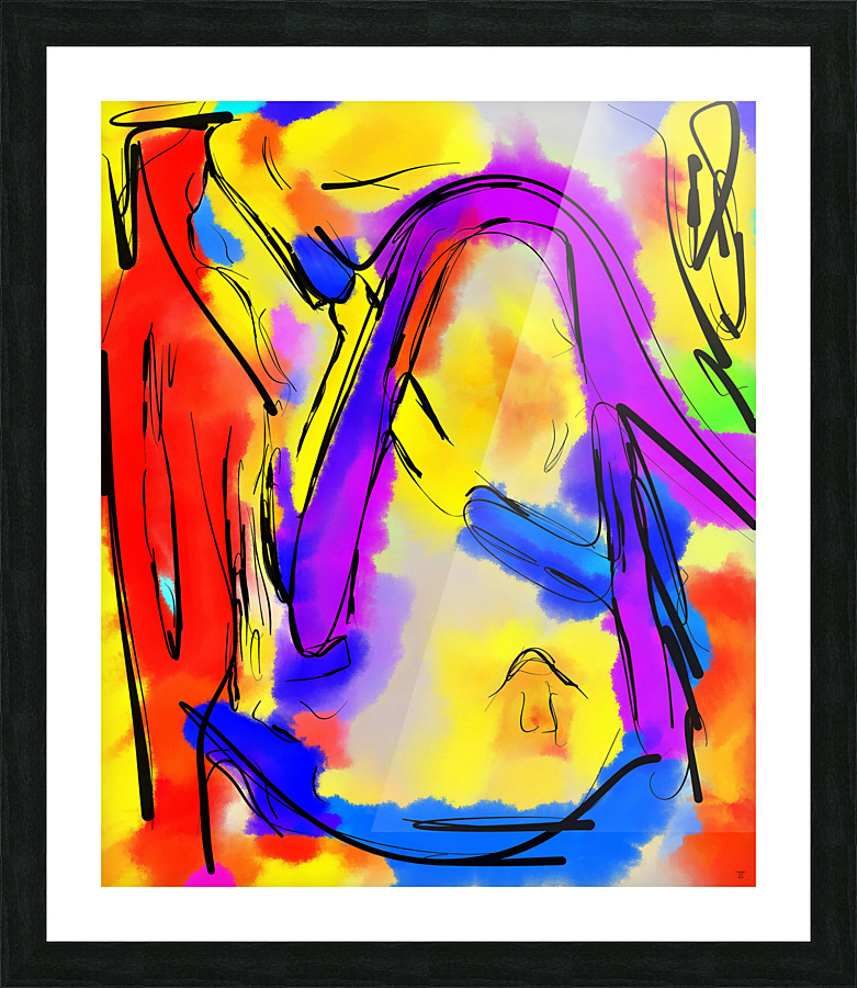 Abstract line art the 5th vertical  Framed Print Print