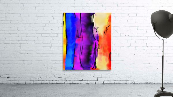 Abstract line art the 21st  version 1 vertical by Designer Art Decor