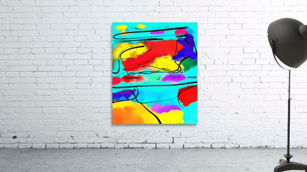 Abstract line art the 18  version 3 vertical by Designer Art Decor