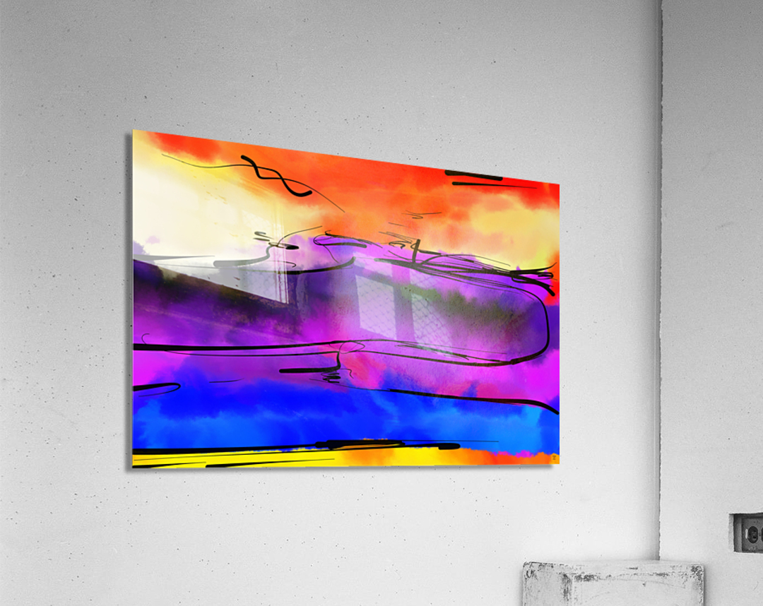 Abstract line art the 21st version 1 horizontal Acrylic Print