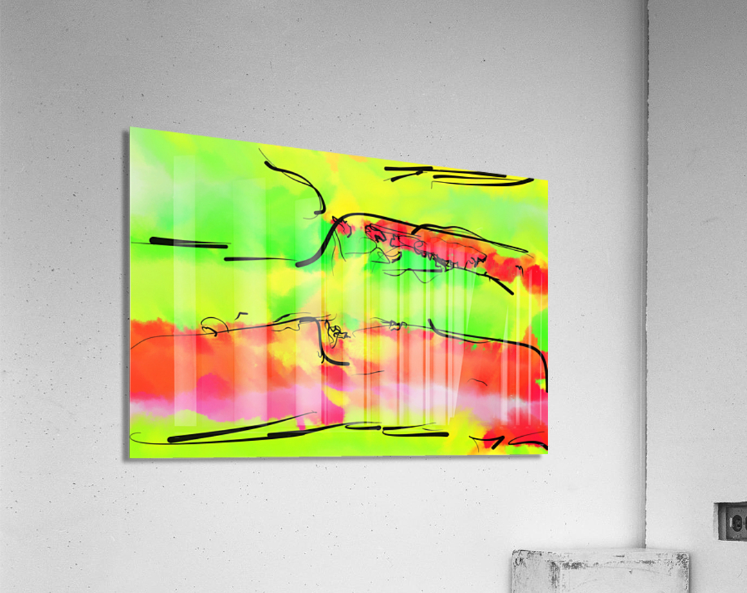 Abstract line art the 7th  horizontal Impression acrylique