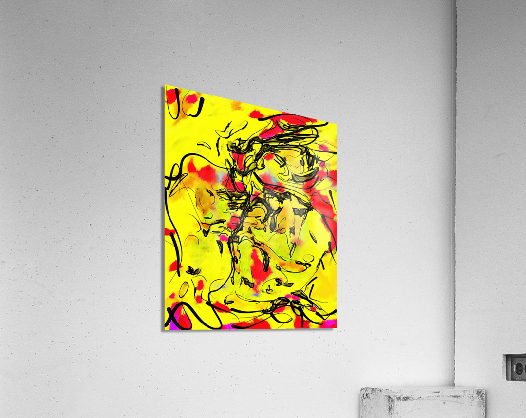 Abstract line art the 8th vertical Impression acrylique