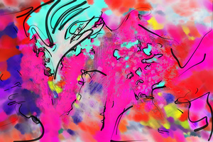 Abstract line art the 12th horizontal