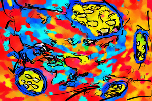 Abstract line art  the 16th horizontal