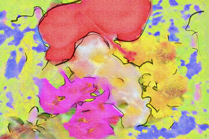 Abstract line art the 6th horizontal