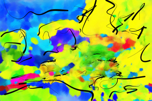 Abstract line art  the 9th horizontal