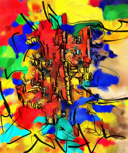 Abstract line art the 2nd vertical