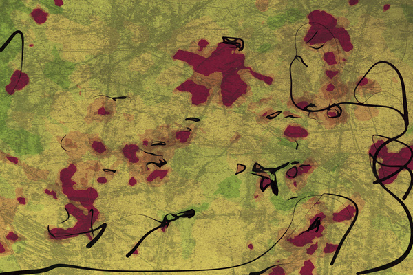 Abstract line art the 14th horizontal version 2 Print