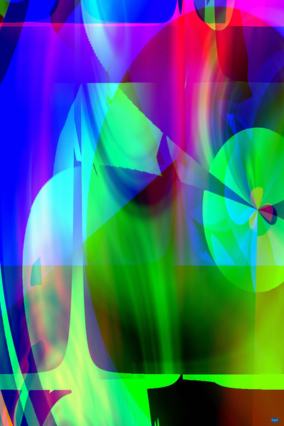 Blue angel art abstract design 41 Print