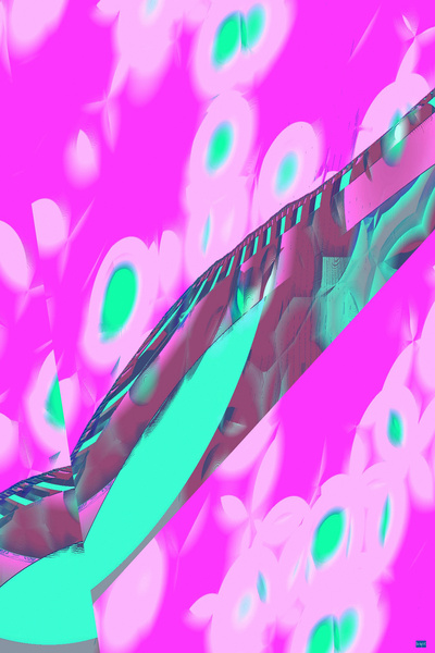 Blue angel art abstract design 87 Print