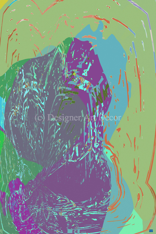 Blue angel art abstract design 46  Print