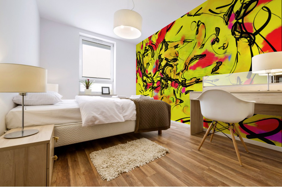 Abstract line art  the 8th horizontal Mural print