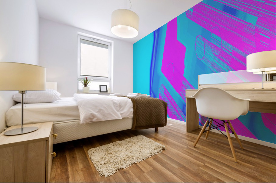 Blue angel art abstract design 35 Mural print