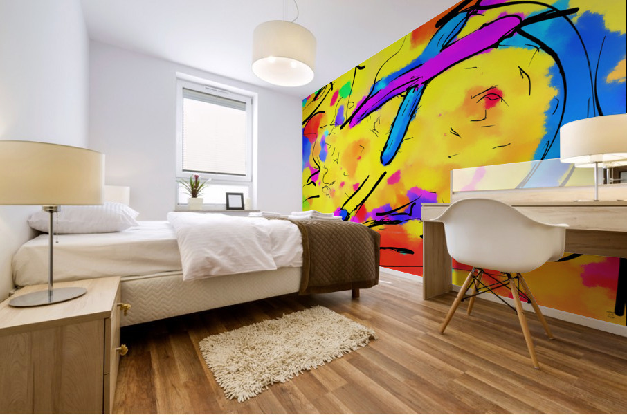 Abstract line art the 19th version 1 horizontal Impression murale