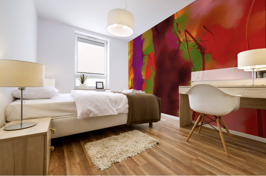 Abstract line art the 21st  version 3 vertical  Impression murale