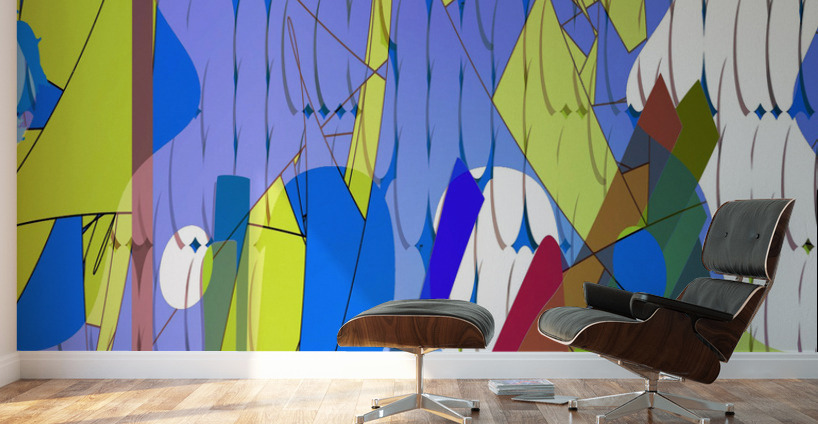 Blue angel art abstract design 74 Wall Murals