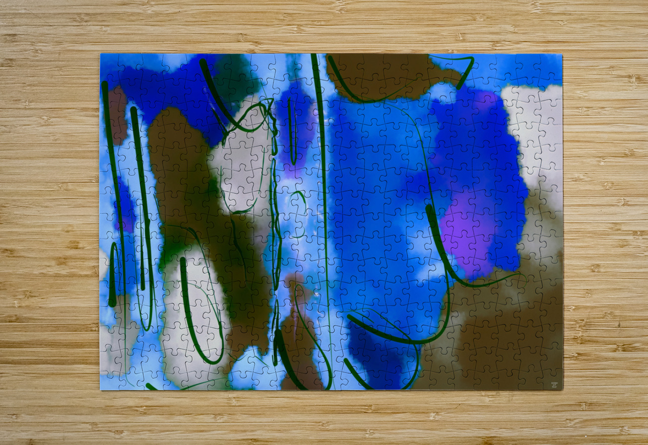 Abstract line art the 18 version 2 horizontal Designer Art Decor Puzzle printing