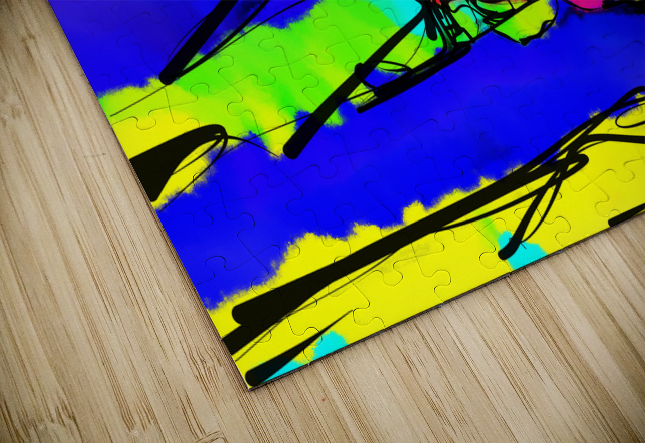 Abstract line art the 21st version 2 horizontal Designer Art Decor Puzzle