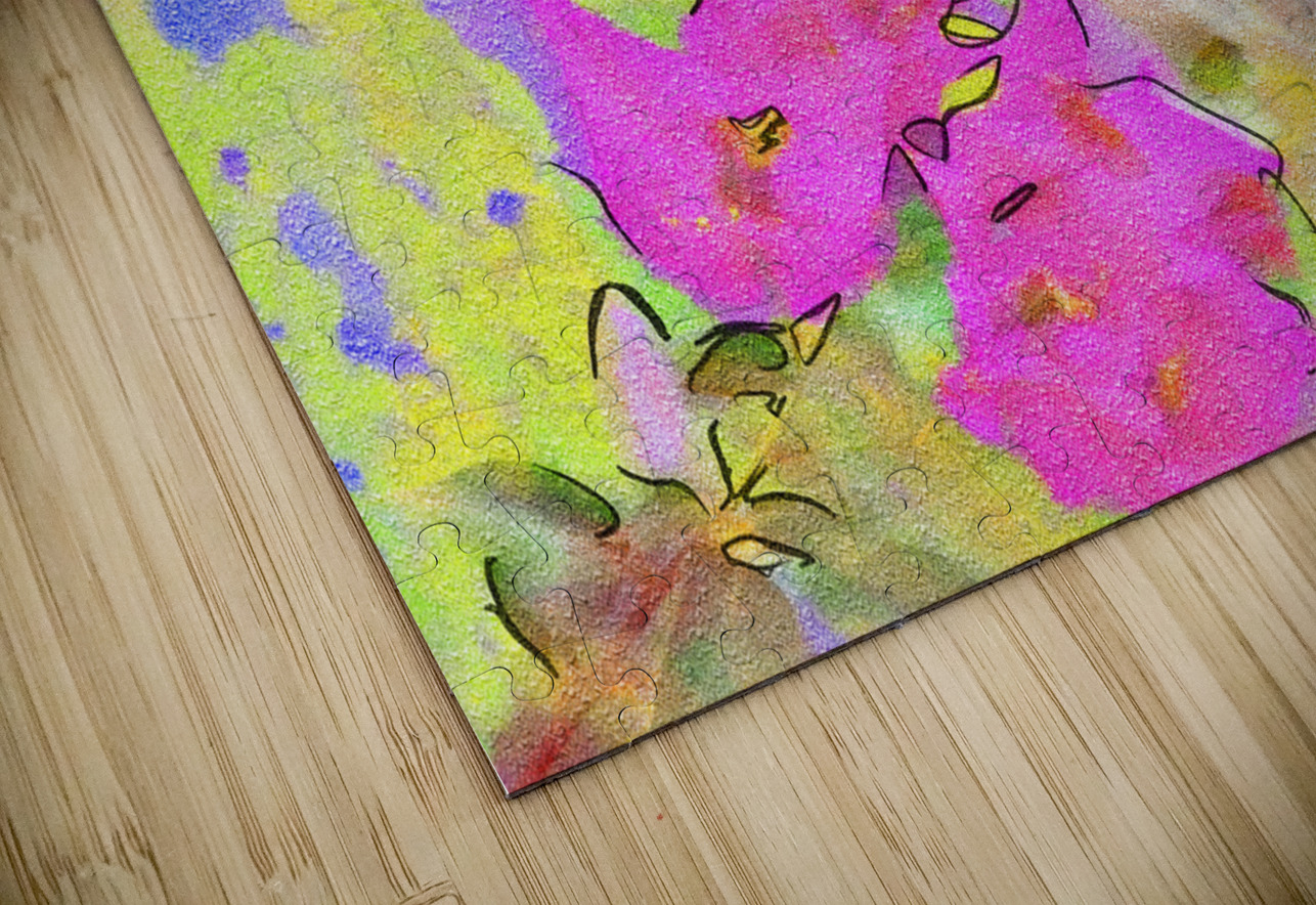 Abstract line art the 6th horizontal Designer Art Decor Puzzle