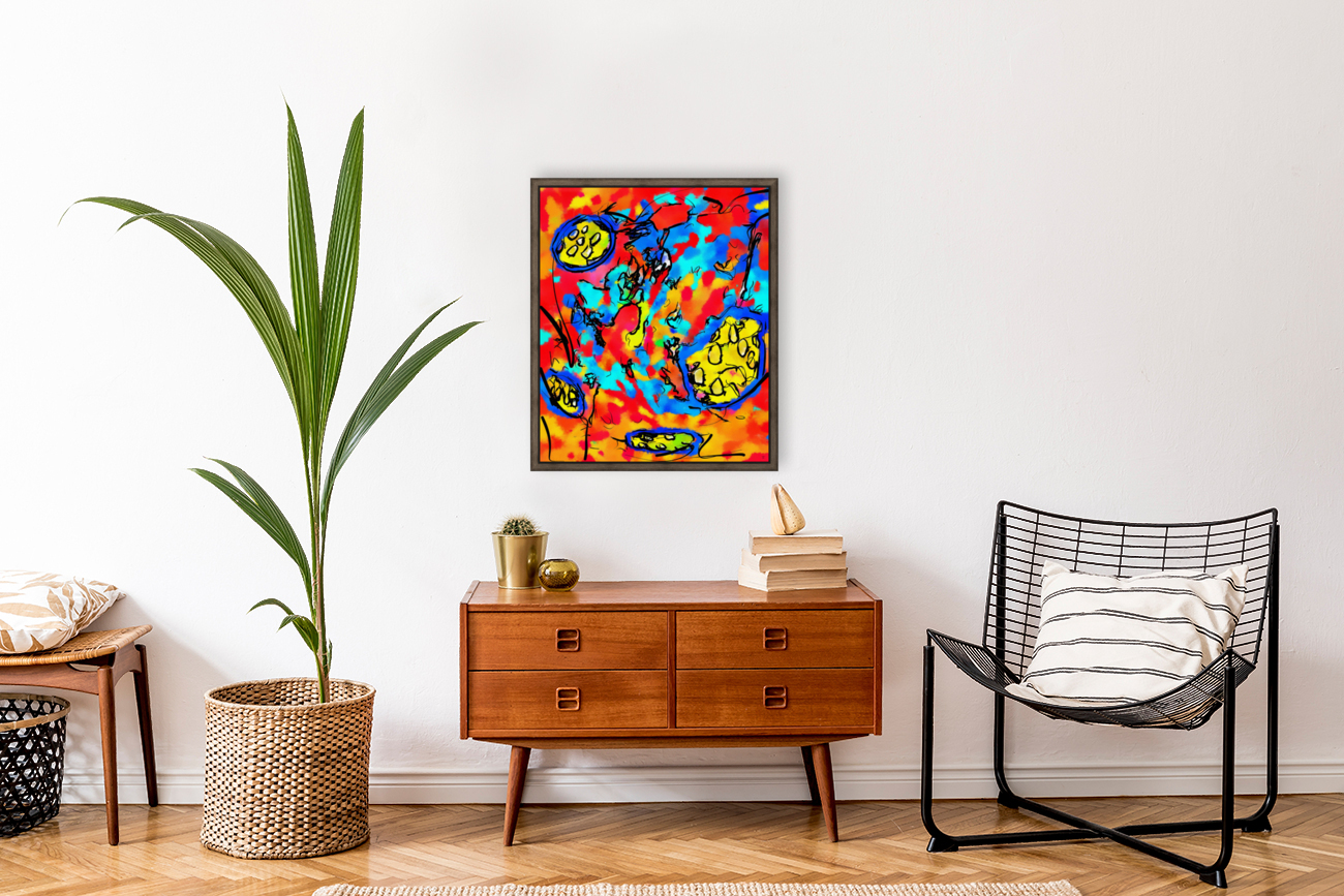 Abstract line art the 16th vertical Reproduction