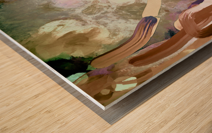 Abstract line art the 19th vertical  version 2  Wood print