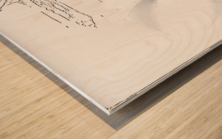 Blue angel art abstract design 24 Wood print