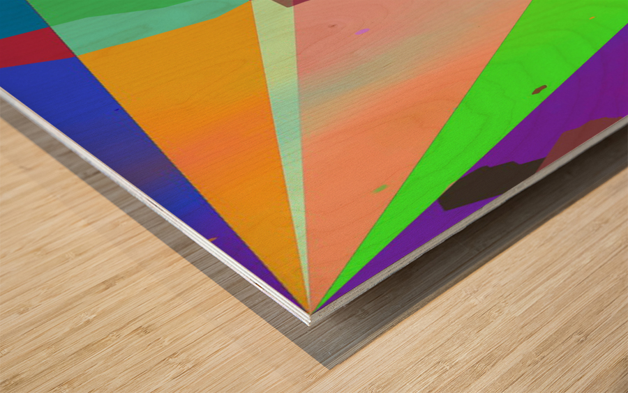 Blue angel art abstract design 1 Wood print