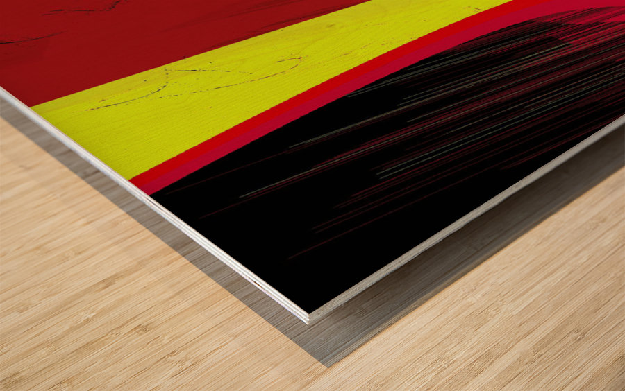 Blue angel art abstract design 17 Wood print