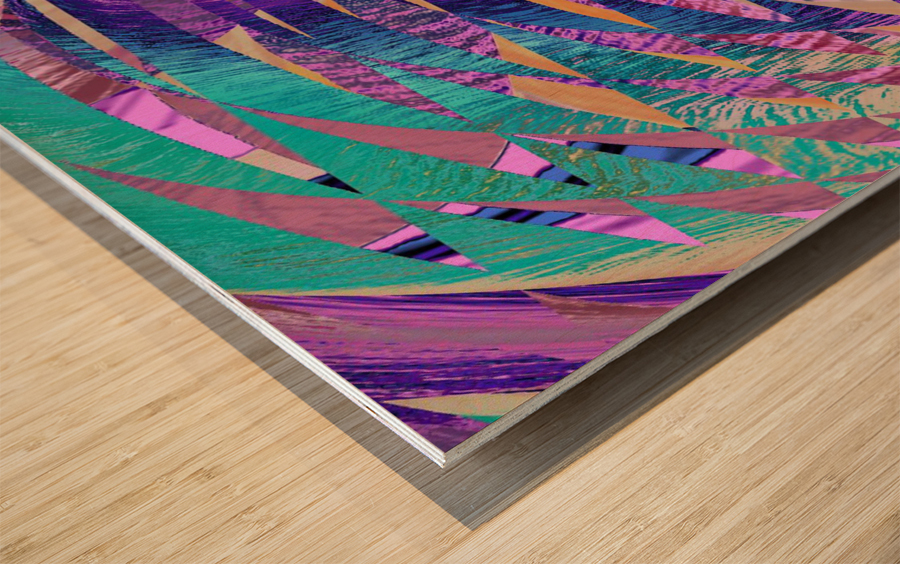 Blue angel art abstract design 5 Wood print