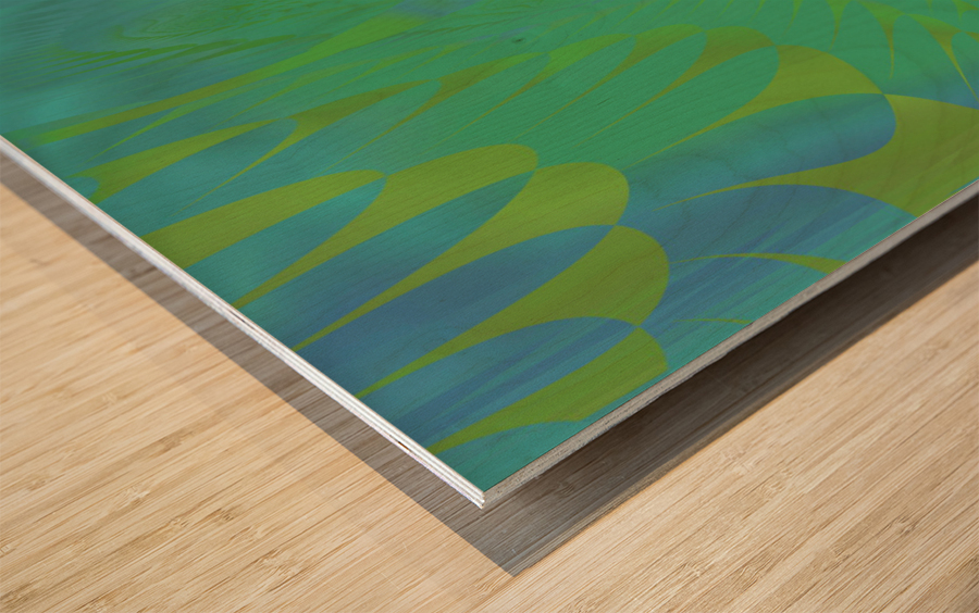 Blue angel art abstract design 54 Wood print